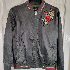 HKM Roses & Dragon Fly Bomber Style Track Jacket